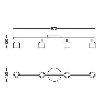 Philips - LED-kohdevalaisin 4xLED/4W/230V