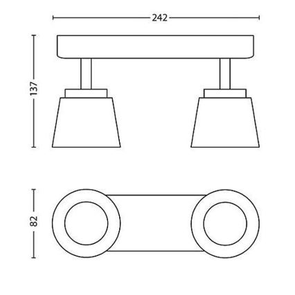 Philips - LED-kohdevalaisin 2xLED/4W/230V