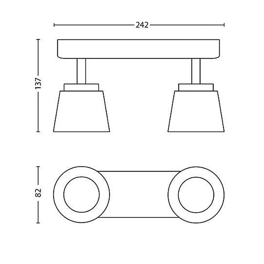 Philips - LED-kohdevalaisin 2xLED/4W/230V