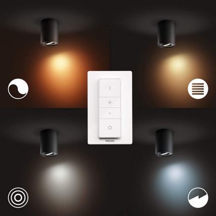 Philips - Himmennettävä LED-kohdevalo Hue PILLAR 1xGU10/5W/230V + kauko-ohjaus