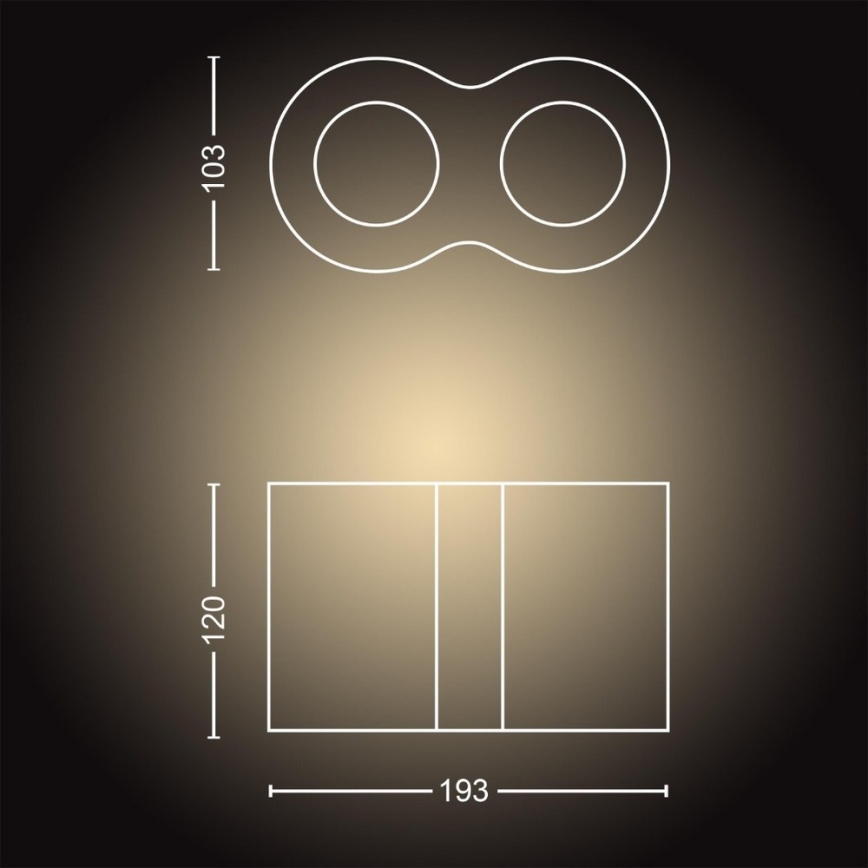 Philips - LED Himmennysvalo Hue PILLAR 2xGU10/5W/230V + Kauko-ohjaus