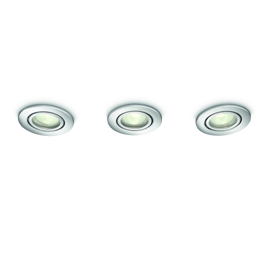 Philips - SETTI 3x Kylpyhuoneen upotettu valo 3xGU10/35W/230V IP23