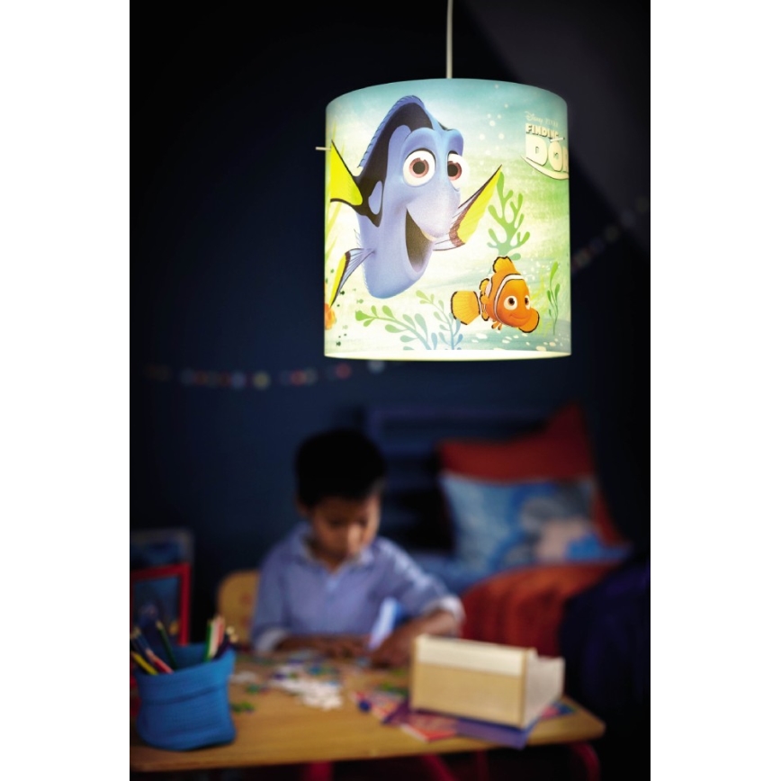 Philips 71751/90/26 - Lampunvarjostin lasten kattokruunuille DISNEY FINDING DORY E27 halkaisija 26 cm