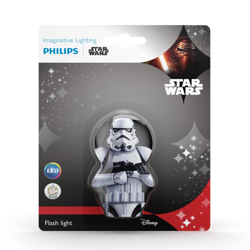 Philips 71767/97/16 - LED Lasten taskulamppu DISNEY STAR WARS 1xLED/0,3W/2xAAA