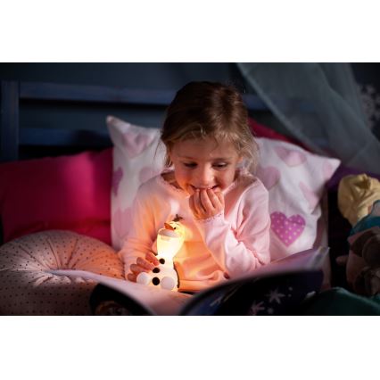 Philips 71768/08/16 - LED Lastenlamppu DISNEY FROZEN OLAF LED/0,3W/2xAAA lumiukko