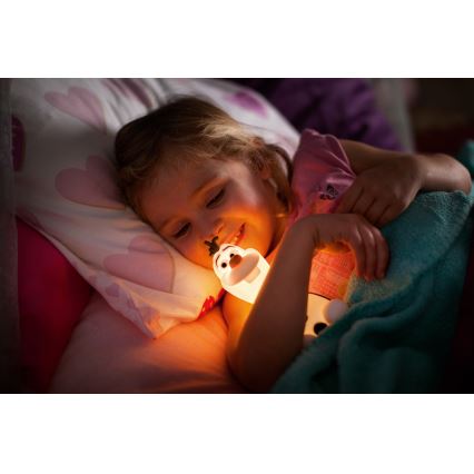 Philips 71768/08/16 - LED Lastenlamppu DISNEY FROZEN OLAF LED/0,3W/2xAAA lumiukko