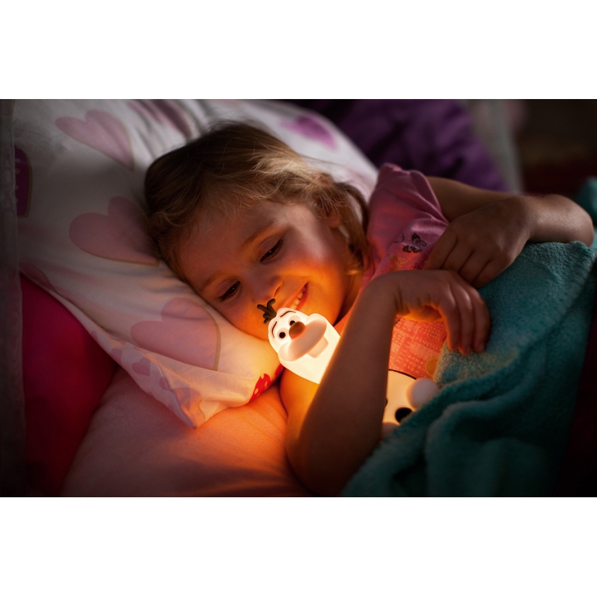 Philips 71768/08/16 - LED Lastenlamppu DISNEY FROZEN OLAF LED/0,3W/2xAAA lumiukko