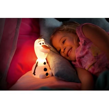 Philips 71768/08/16 - LED Lastenlamppu DISNEY FROZEN OLAF LED/0,3W/2xAAA lumiukko