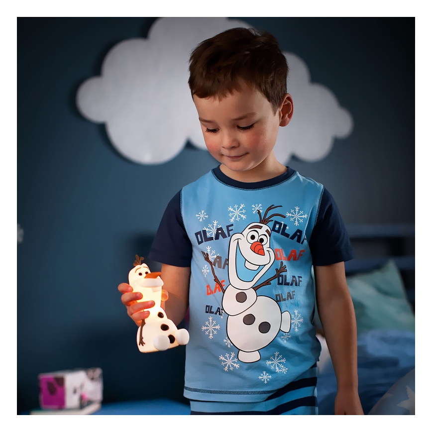 Philips 71768/08/16 - LED Lastenlamppu DISNEY FROZEN OLAF LED/0,3W/2xAAA lumiukko
