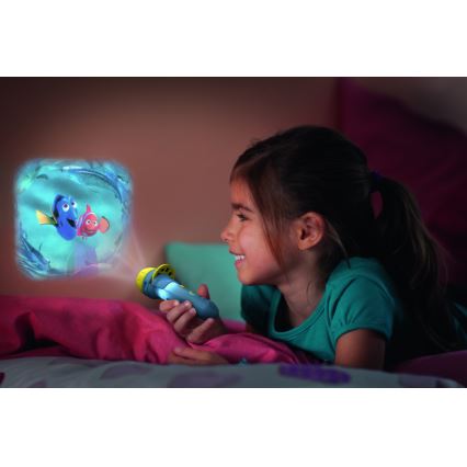 Philips 71788/90/16 - LED-taskulamppu ja -projektori lapsille DISNEY DORY LED/3xLR44