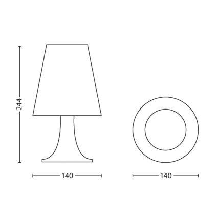 Philips - Lasten LED-pöytävalaisin 1xLED/2,3W/230V