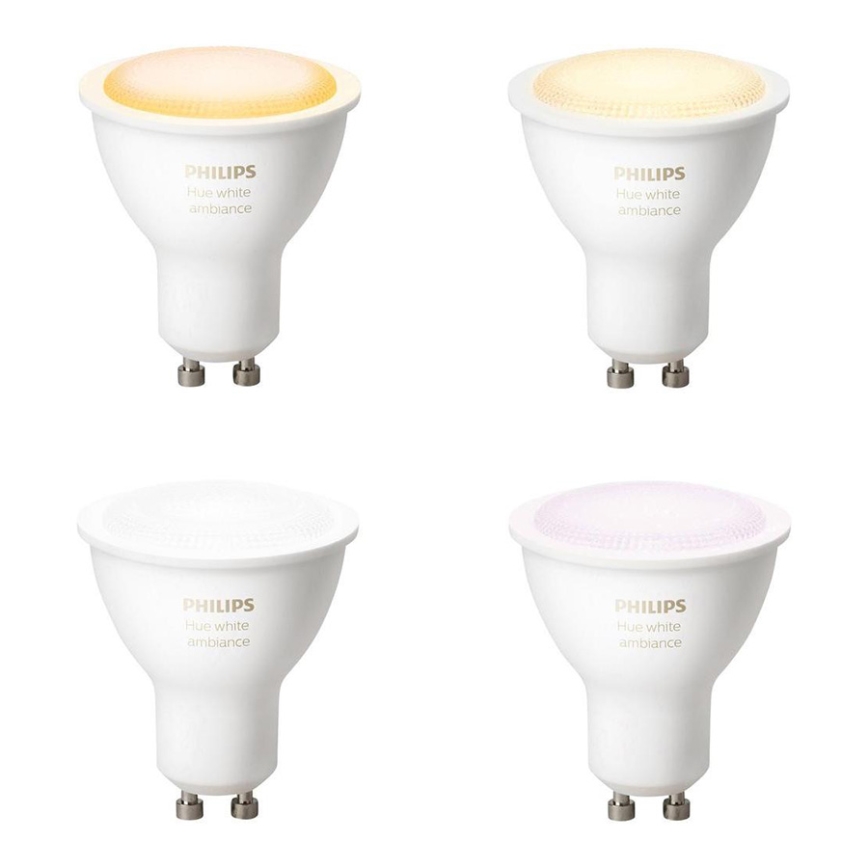 Philips - himmennettevä LED-polttimo Hue WHITE AMBIANCE 1xGU10/5,5W 2200-6500K