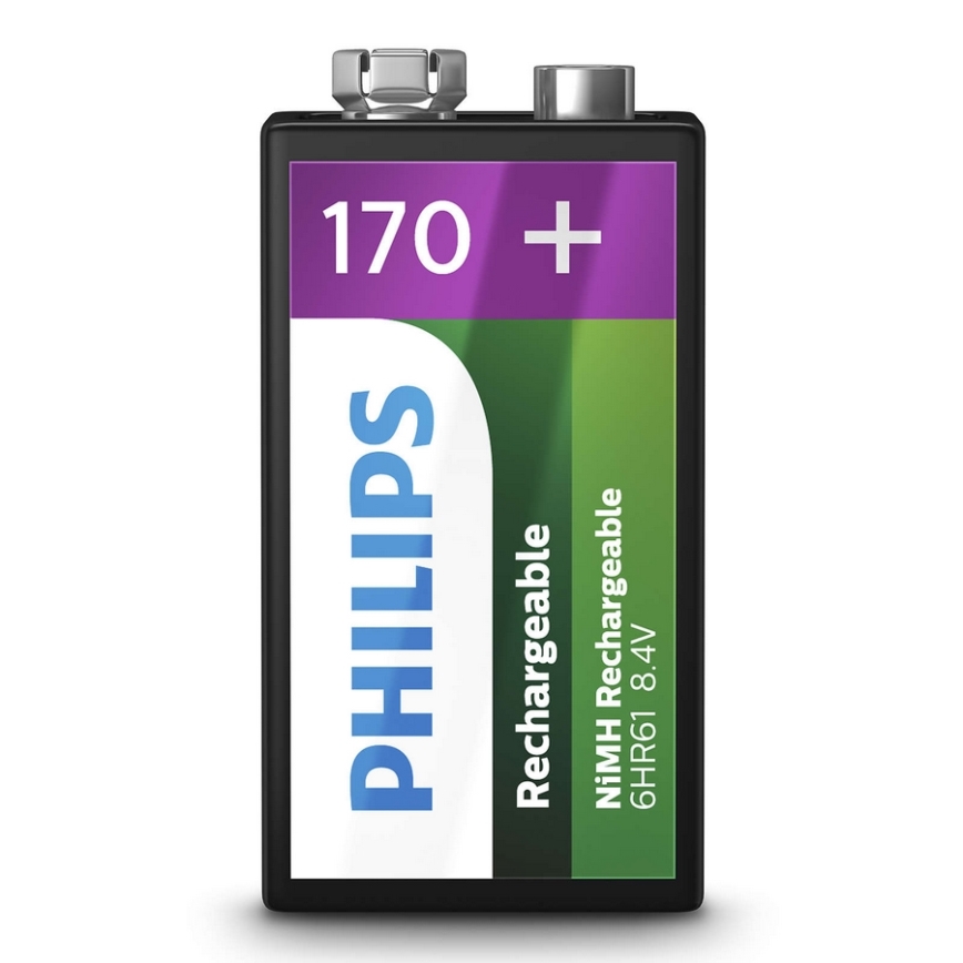 Philips 9VB1A17/10 - Uudelleenladattava akku MULTILIFE NiMH/9V/170 mAh