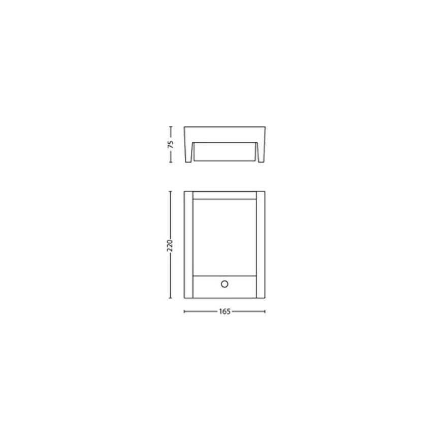 Philips - LED-ulkovalaisin anturilla ARBOUR LED/3,8W/230V 2700K IP44