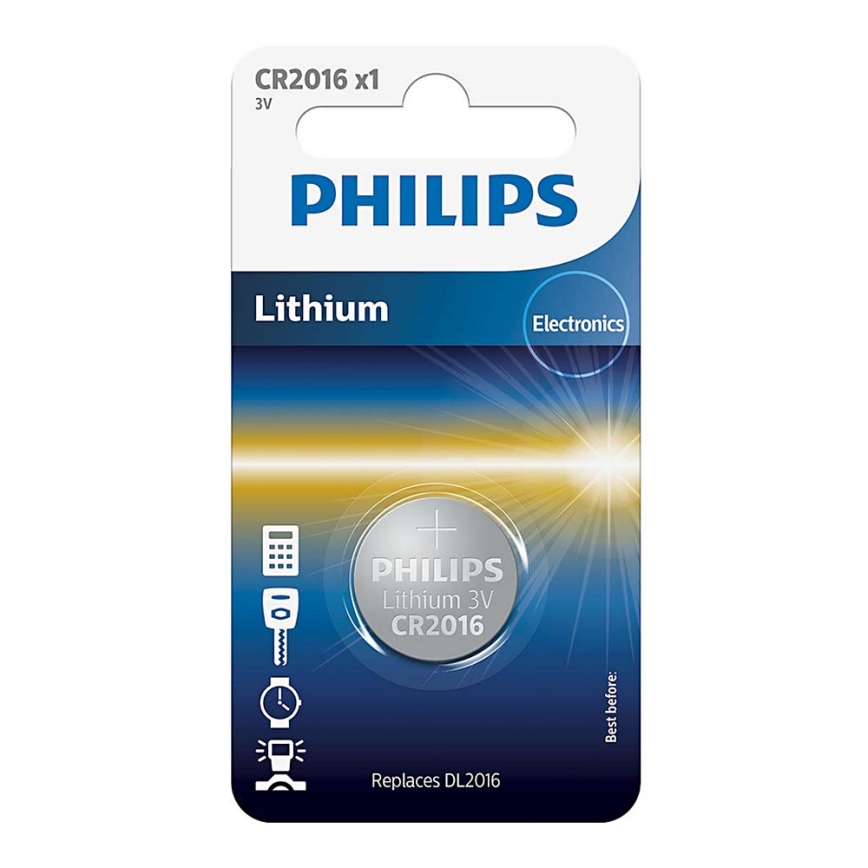 Philips CR2016/01B - Litiumnappikenno CR2016 MINICELLS 3V 90mAh