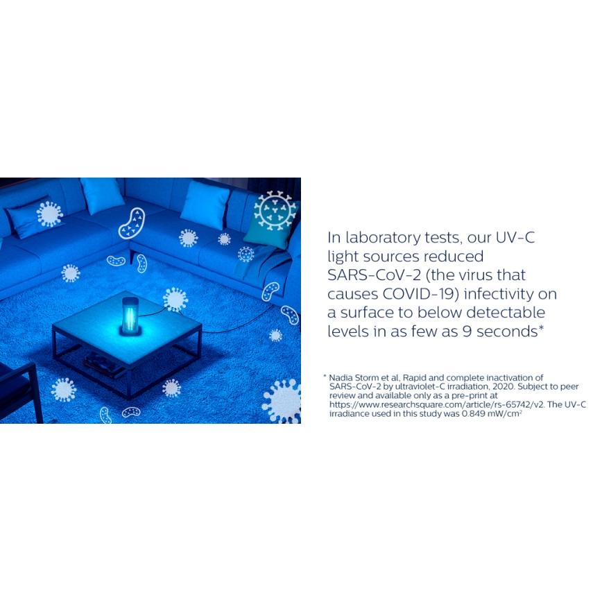 Philips - Desinfioiva bakteereja tappava lamppu anturilla UV-C/24W/230V