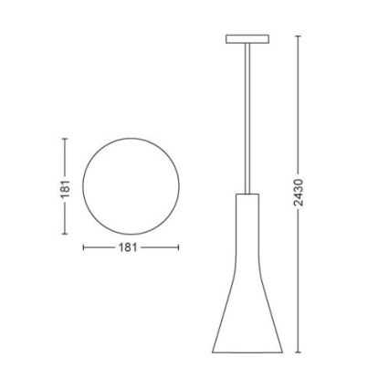 Philips - Himmennettävä LED-kattokruunu johdossa Hue EXPLORE 1xE27/6W/230V 2200-6500K