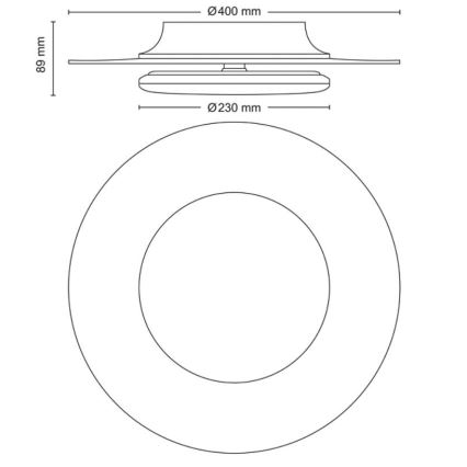 Philips- Himmennettävä LED-kattovalaisin SCENE SWITCH LED/30W/230V 2700K hopea
