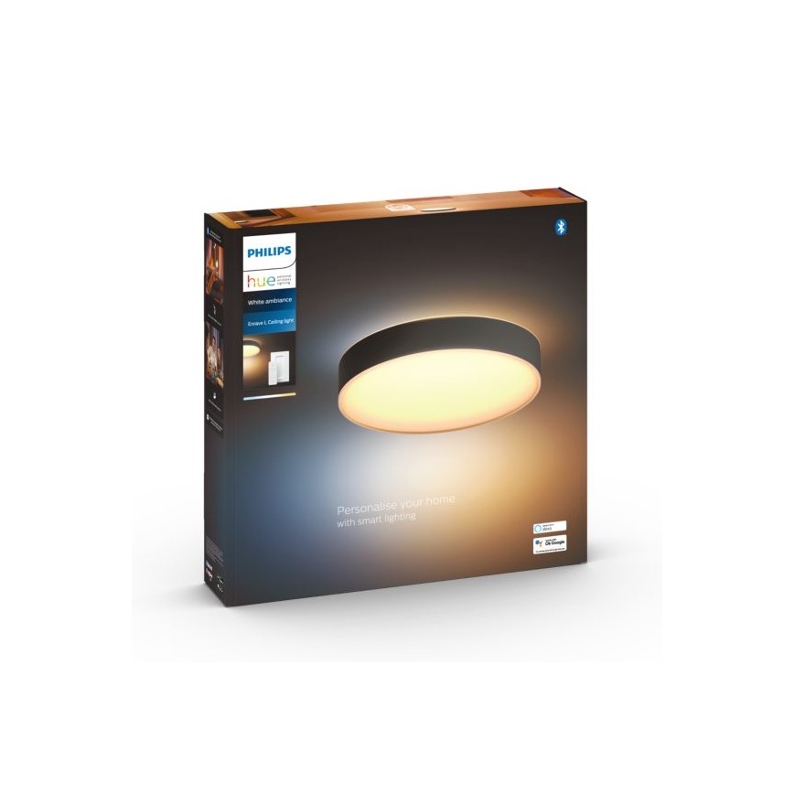 Philips - Himmennettävä LED-kattovalaisin Hue LED/33,5W/230V 2200-6500K halkaisija 425 mm musta + kauko-ohjaus