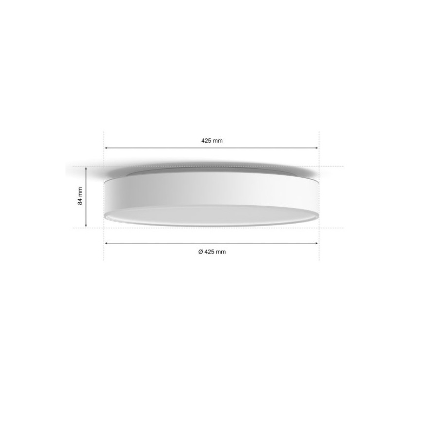 Philips - Himmennettävä LED-kattovalaisin Hue LED/33,5W/230V 2200-6500K halkaisija 425 mm valkoinen + kauko-ohjaus