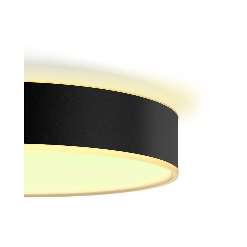 Philips - Himmennettävä LED-kattovalaisin Hue LED/19,2W/230V 2200-6500K halkaisija 381 mm musta + kauko-ohjaus