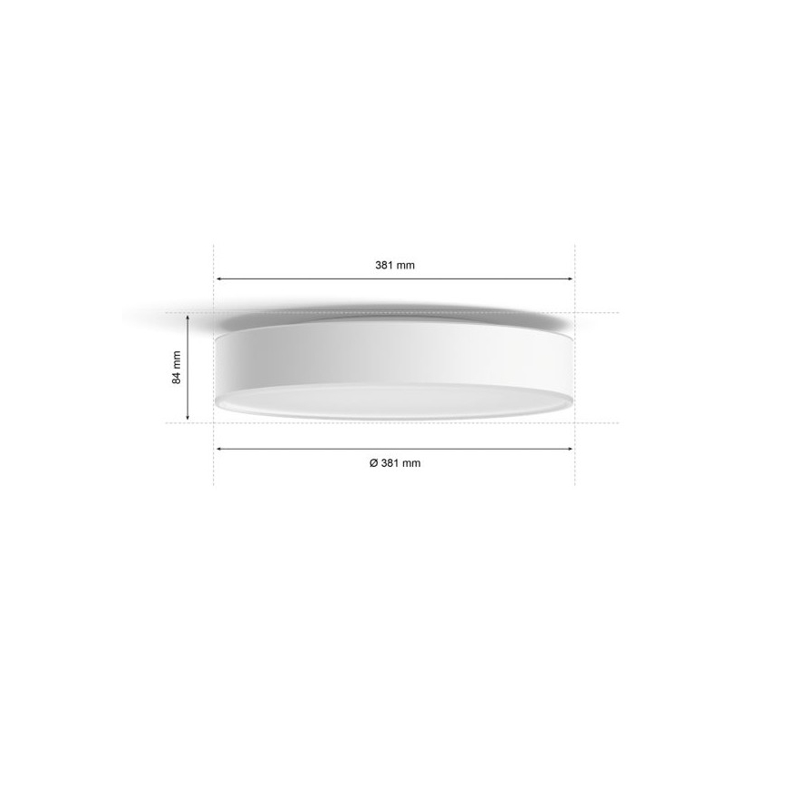 Philips - Himmennettävä LED-kattovalaisin Hue LED/19,2W/230V 2200-6500K halkaisija 381 mm valkoinen + kauko-ohjaus