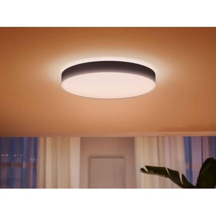 Philips - Himmennettävä LED-kattovalaisin Hue LED/48W/230V 2200-6500K halkaisija 551 mm musta + kauko-ohjaus