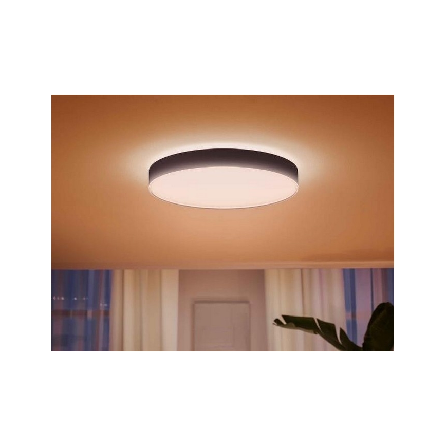 Philips - Himmennettävä LED-kattovalaisin Hue LED/48W/230V 2200-6500K halkaisija 551 mm musta + kauko-ohjaus