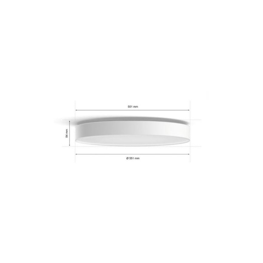 Philips - Himmennettävä LED-kattovalaisin Hue LED/48W/230V 2200-6500K halkaisija 551 mm valkoinen + kauko-ohjaus