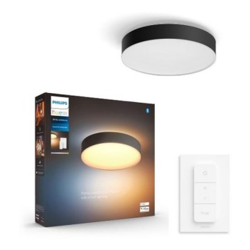 Philips - Himmennettävä LED-kattovalaisin Hue LED/19,2W/230V 2200-6500K halkaisija 381 mm musta + kauko-ohjaus