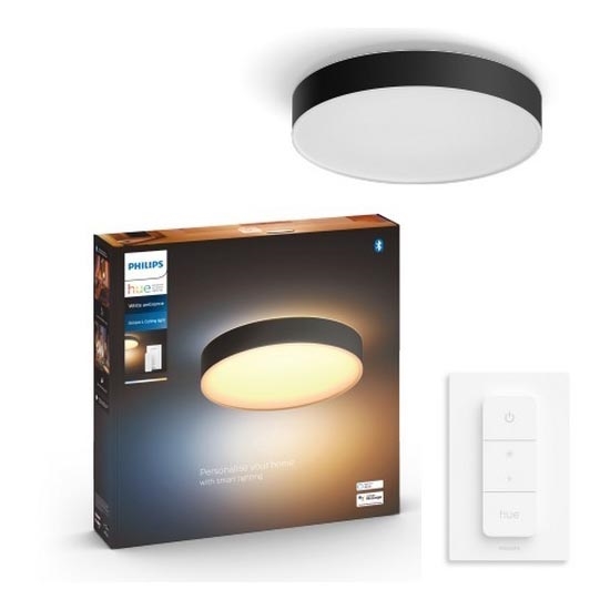 Philips - Himmennettävä LED-kattovalaisin Hue LED/33,5W/230V 2200-6500K halkaisija 425 mm musta + kauko-ohjaus