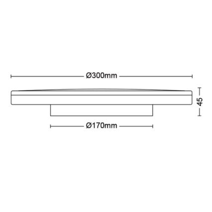 Philips - Himmennettävä LED-kattovalaisin SCENE SWITCH LED/18W/230V halkaisija 30 cm 2700K musta