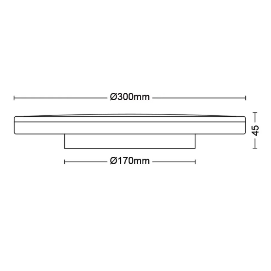 Philips - Himmennettävä LED-kattovalaisin SCENE SWITCH LED/18W/230V halkaisija 30 cm 2700K musta
