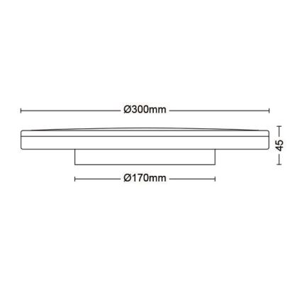Philips - Himmennettävä LED-kattovalaisin SCENE SWITCH LED/18W/230V halkaisija 30 cm 4000K valkoinen