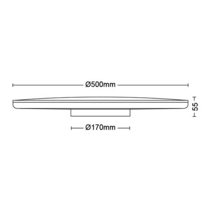 Philips - Himmennettävä LED-kattovalaisin SCENE SWITCH LED/36W/230V halkaisija 50 cm 2700K valkoinen