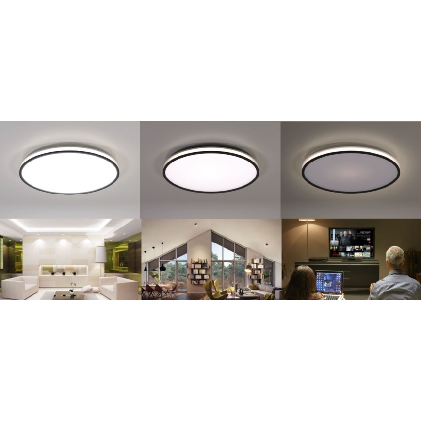 Philips - Himmennettävä LED-kattovalaisin SCENE SWITCH LED/36W/230V halkaisija 50 cm 4000K musta