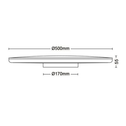 Philips - Himmennettävä LED-kattovalaisin SCENE SWITCH LED/36W/230V halkaisija 50 cm 4000K valkoinen