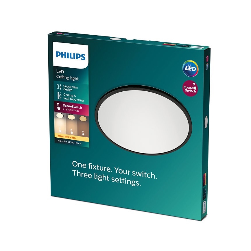 Philips - Himmennettävä LED-kattovalaisin SCENE SWITCH LED/18W/230V