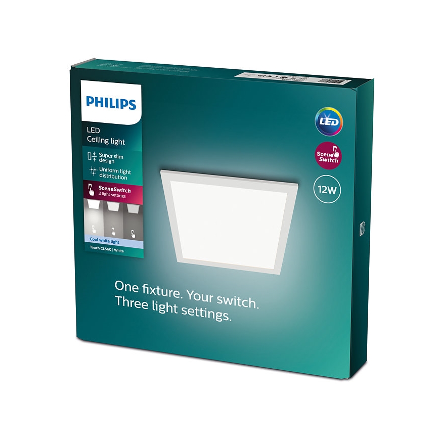 Philips - Himmennettävä LED-kattovalaisin SLIM SCENE SWITCH LED / 12W / 230V 4000K