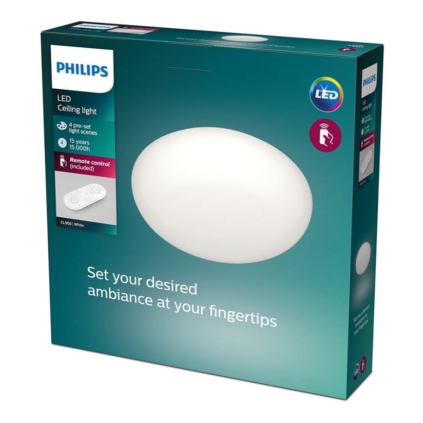 Philips - Himmennettävä LED-kattovalaisin 1xLED/23W/230V + kauko-ohjain
