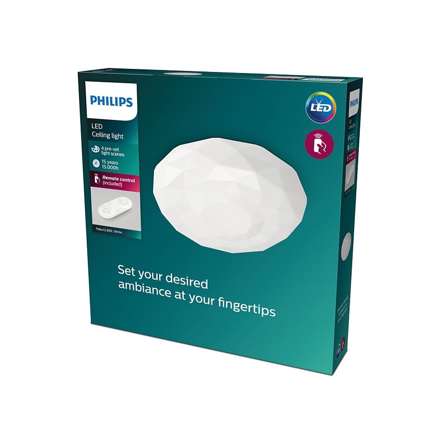 Philips - Himmennettävä LED-kattovalaisin TOBA LED / 23W / 230V 2700-6500K + kaukosäädin