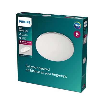 Philips - Himmennettävä LED-kattovalaisin TOBA LED / 23W / 230V 2700-6500K + kaukosäädin