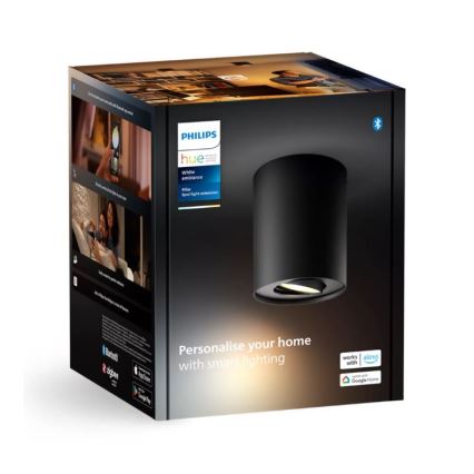 Philips - Himmennettävä LED-kohdevalo Hue PILLAR 1xGU10/4,2W/230V 2200-6500K musta