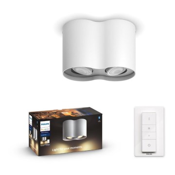 Philips - Himmennettävä LED-kohdevalo Hue PILLAR 2xGU10/5W/230V + Kauko-ohjain