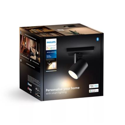 Philips - Himmennettävä LED-kohdevalo Hue RUNNER 1xGU10/4,2W/230V 2200-6500K + kauko-ohjaus musta