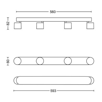 Philips - Himmennettävä LED-kohdevalo 4xLED/4,5W/230V