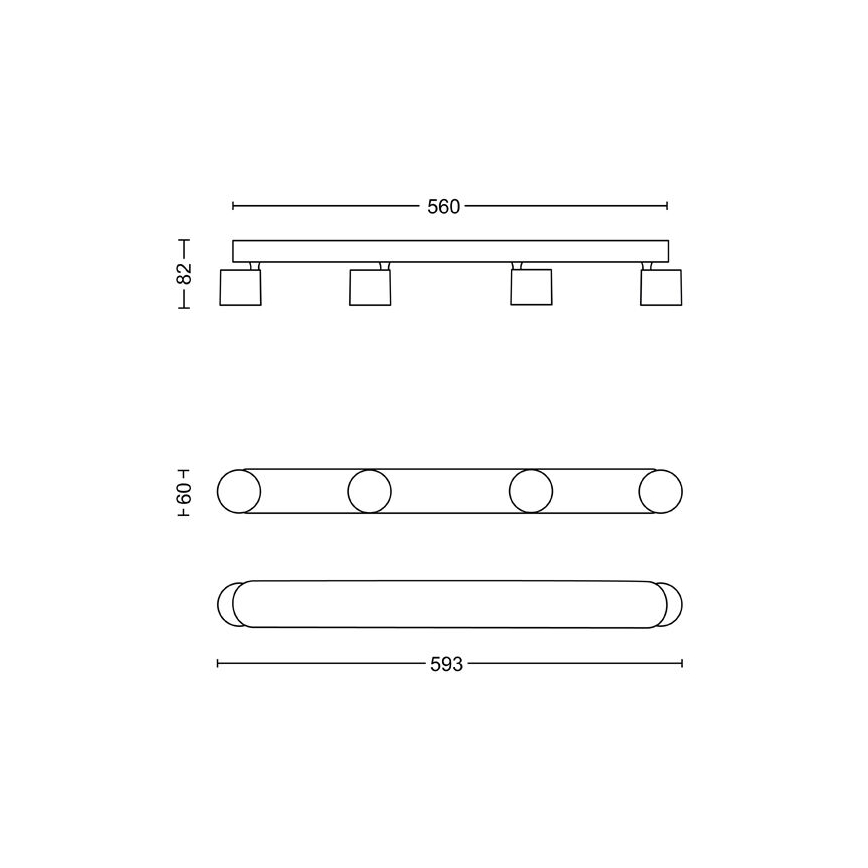 Philips - Himmennettävä LED-kohdevalo 4xLED/4,5W/230V
