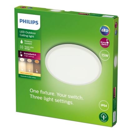 Philips - Himmennettävä LED-ulkovalo SCENE SWITCH LED/15W/230V IP54 valkoinen