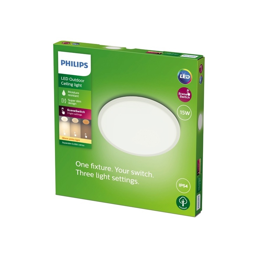 Philips - Himmennettävä LED-ulkovalo SCENE SWITCH LED/15W/230V IP54 valkoinen