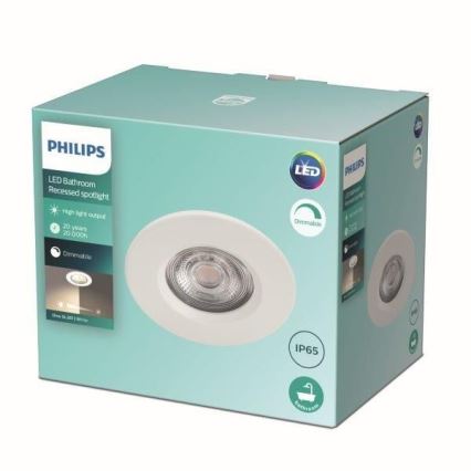 Philips - Himmennettävä LED-valaisin kylpyhuoneeseen LED/5W/230V 2700K IP65